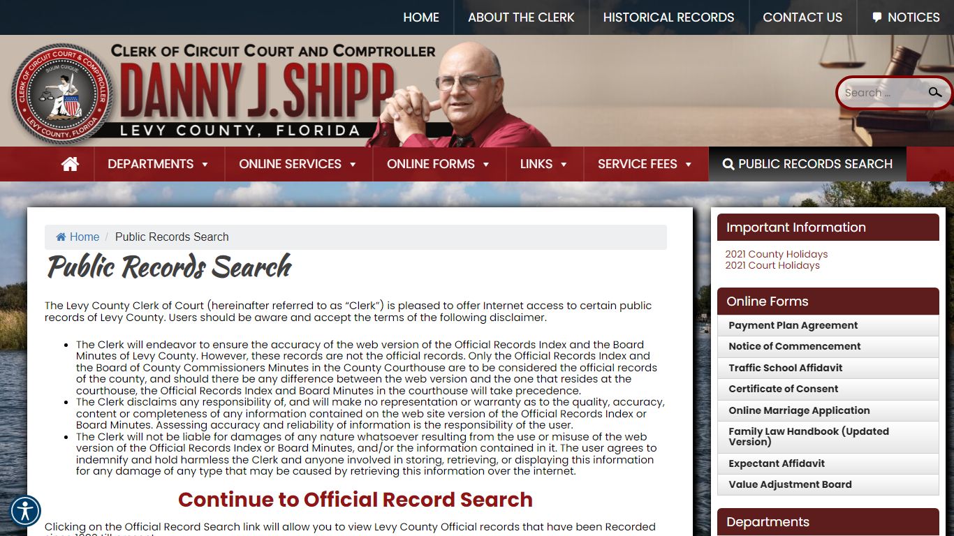 Public Records Search – Levy County Clerk of Courts ...